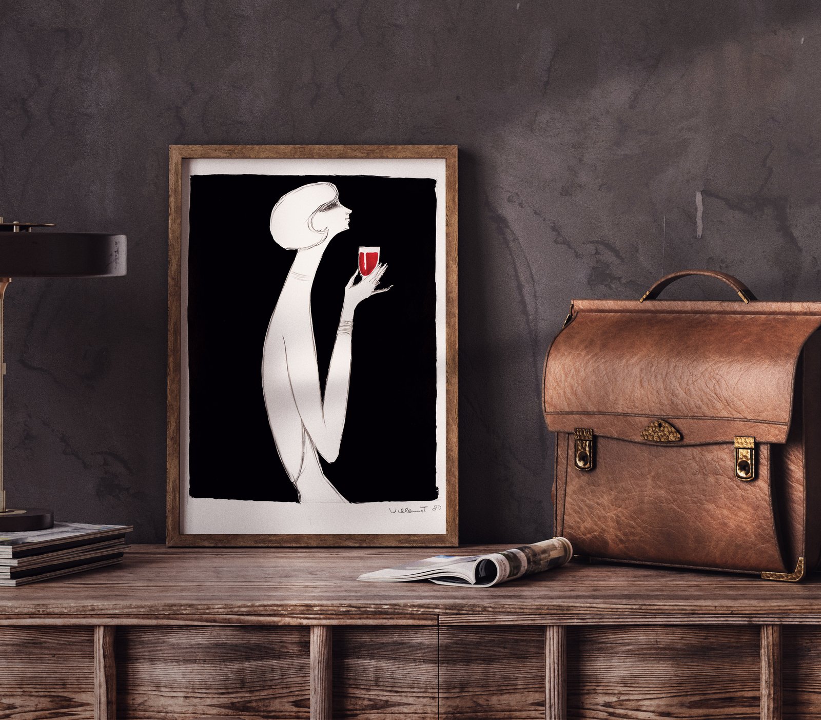 Campari Rouge | Bernard Villemot | 1980 | Vintage Ads | Wall Art